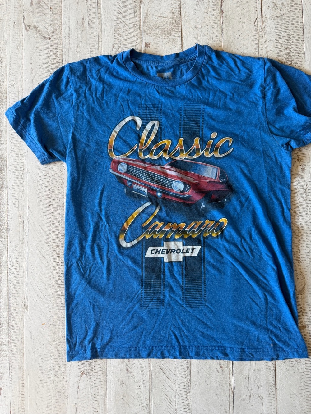 GM Classic Chevrolet Camaro Graphic Tee - Blue size medium